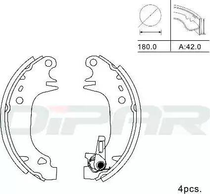 Ditas DPB1020 - Brake Shoe Set autospares.lv