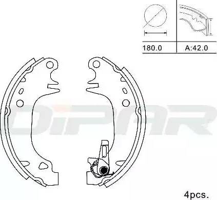 Ditas DPB1021 - Brake Shoe Set autospares.lv