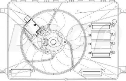 DOGA EFO074 - Fan, radiator autospares.lv