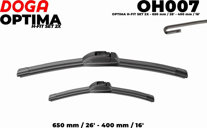 DOGA OH007 - Wiper Blade autospares.lv