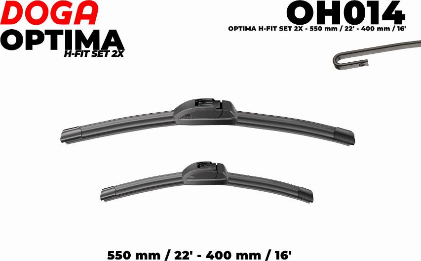 DOGA OH014 - Wiper Blade autospares.lv