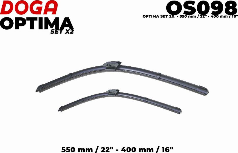 DOGA OS098 - Wiper Blade autospares.lv