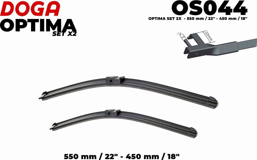 DOGA OS044 - Wiper Blade autospares.lv