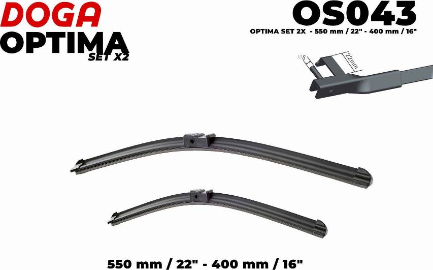 DOGA OS043 - Wiper Blade autospares.lv