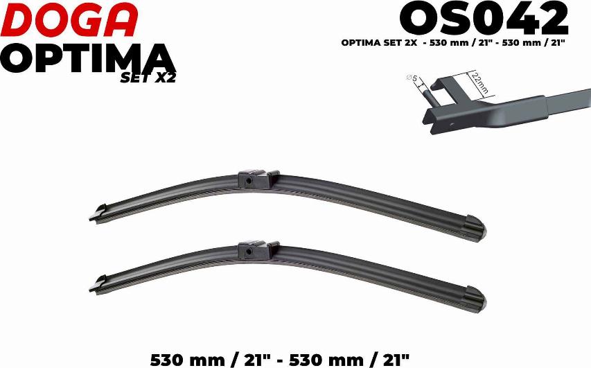 DOGA OS042 - Wiper Blade autospares.lv