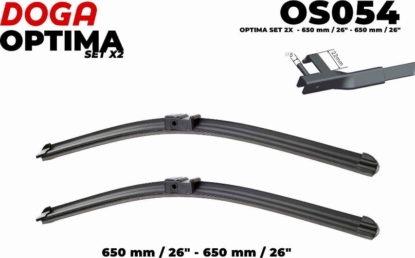 DOGA OS054 - Wiper Blade autospares.lv