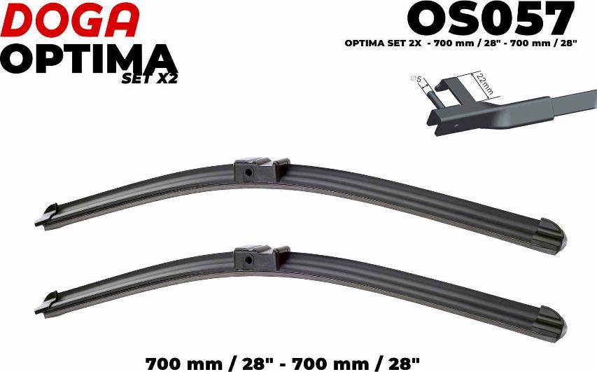 DOGA OS057 - Wiper Blade autospares.lv