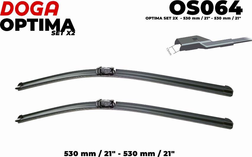 DOGA OS064 - Wiper Blade autospares.lv