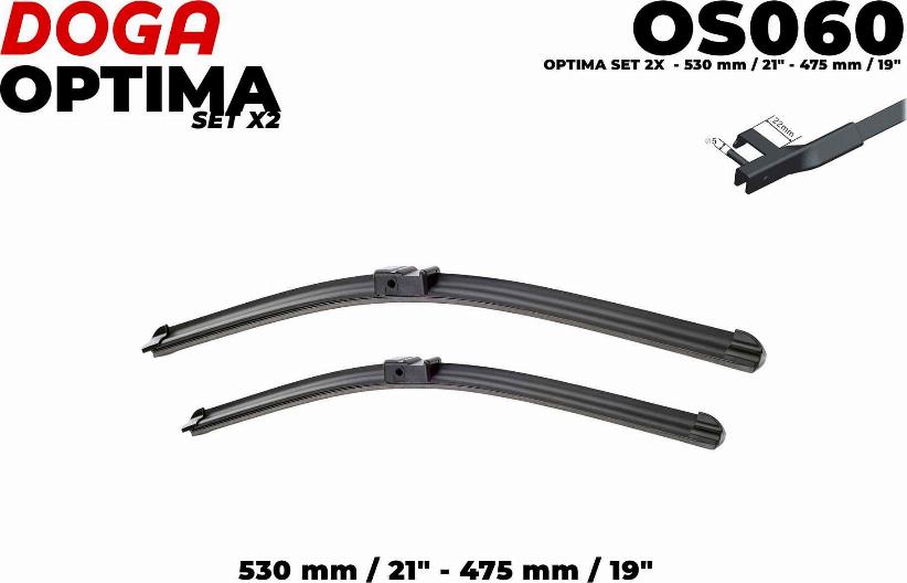 DOGA OS060 - Wiper Blade autospares.lv