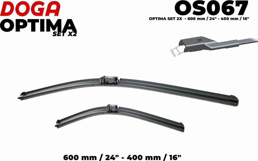 DOGA OS067 - Wiper Blade autospares.lv