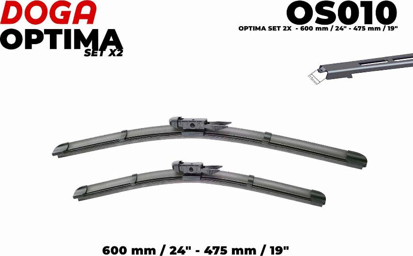 DOGA OS010 - Wiper Blade autospares.lv