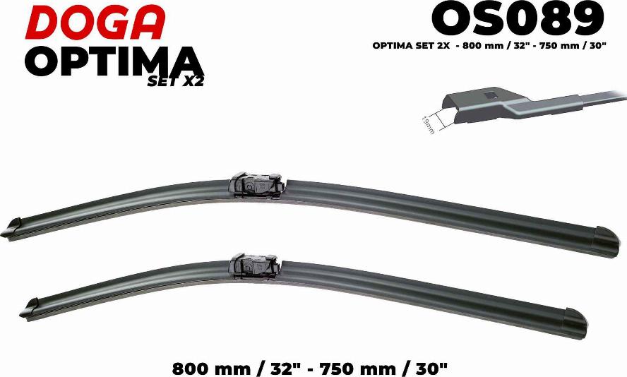 DOGA OS089 - Wiper Blade autospares.lv