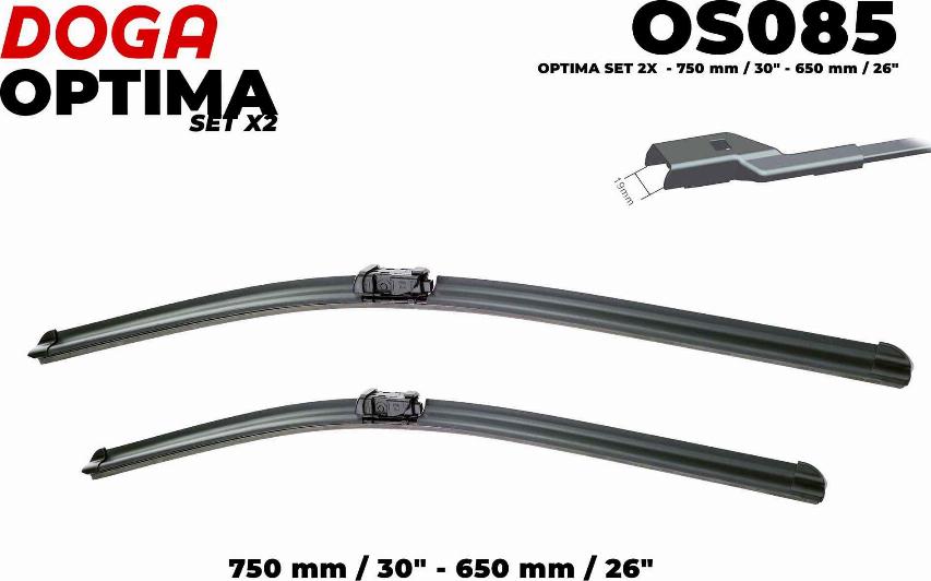 DOGA OS085 - Wiper Blade autospares.lv