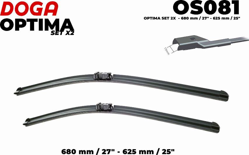 DOGA OS081 - Wiper Blade autospares.lv