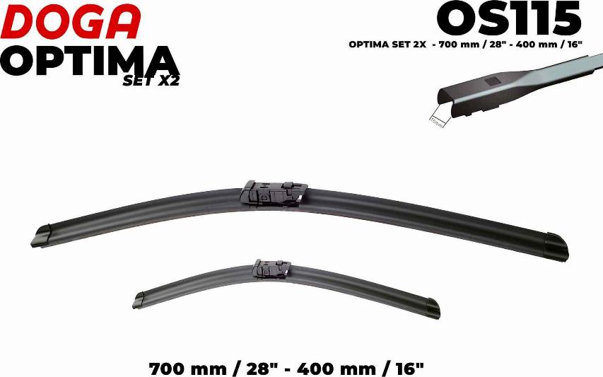 DOGA OS115 - Wiper Blade autospares.lv