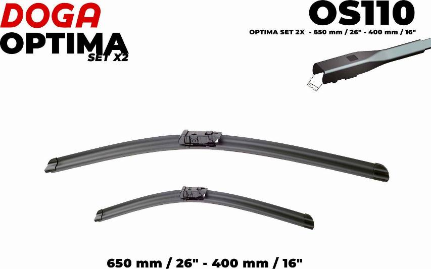 DOGA OS110 - Wiper Blade autospares.lv