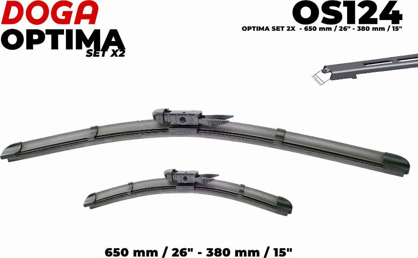 DOGA OS124 - Wiper Blade autospares.lv