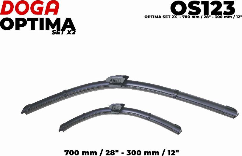 DOGA OS123 - Wiper Blade autospares.lv