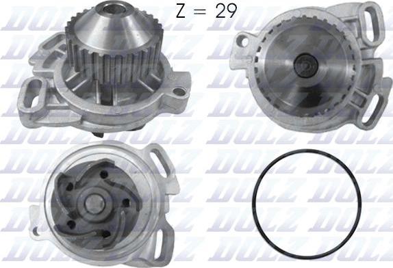 DOLZ A158 - Water Pump autospares.lv