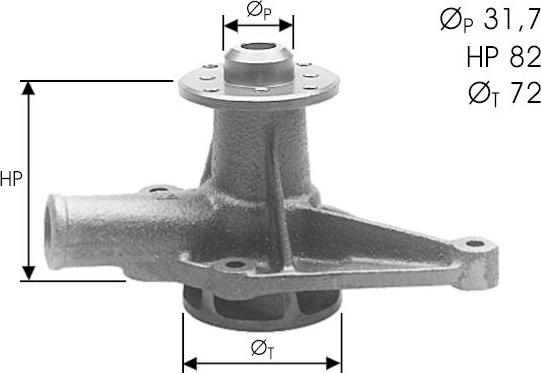 DOLZ A123 - Water Pump autospares.lv