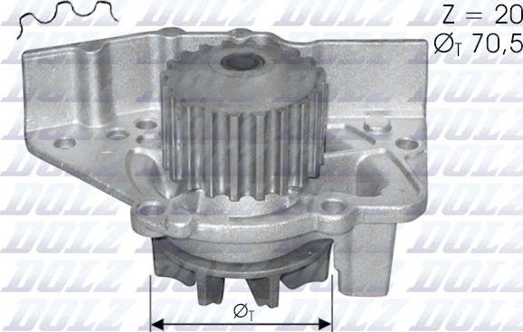DOLZ C119 - Water Pump autospares.lv