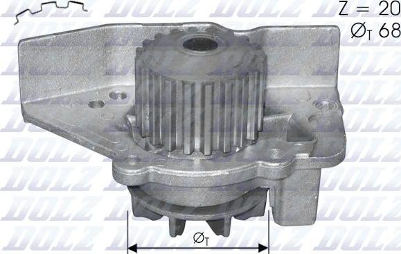 DOLZ C118 - Water Pump autospares.lv
