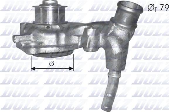 DOLZ F166 - Water Pump autospares.lv