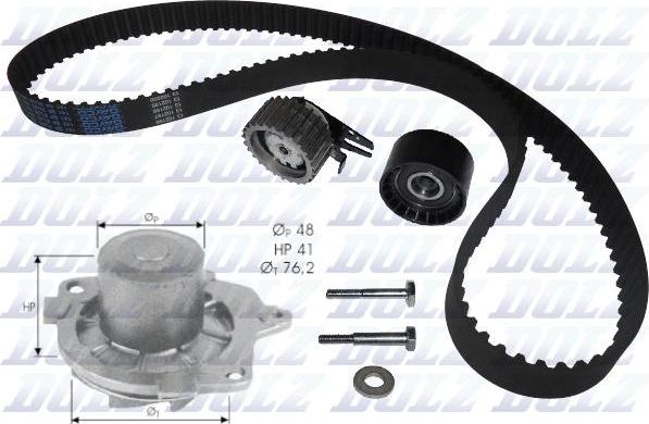 DOLZ KD045 - Water Pump & Timing Belt Set autospares.lv