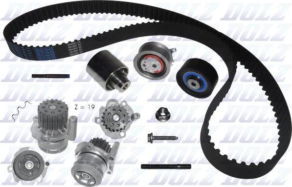 DOLZ KD047 - Water Pump & Timing Belt Set autospares.lv