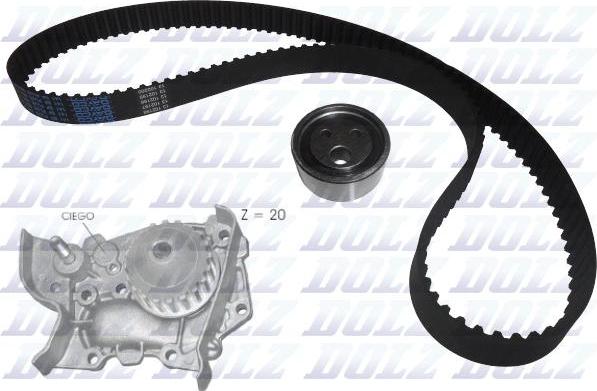 DOLZ KD017 - Water Pump & Timing Belt Set autospares.lv