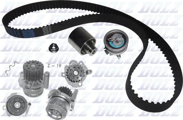 DOLZ KD036 - Water Pump & Timing Belt Set autospares.lv