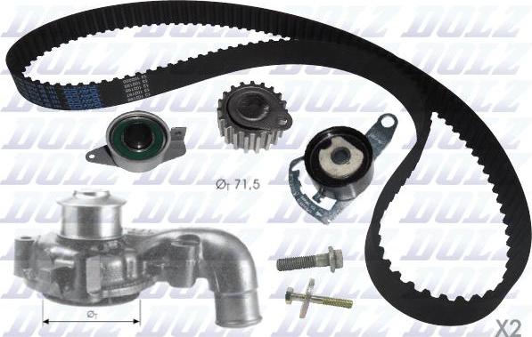 DOLZ KD029 - Water Pump & Timing Belt Set autospares.lv