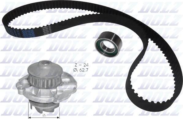 DOLZ KD022 - Water Pump & Timing Belt Set autospares.lv