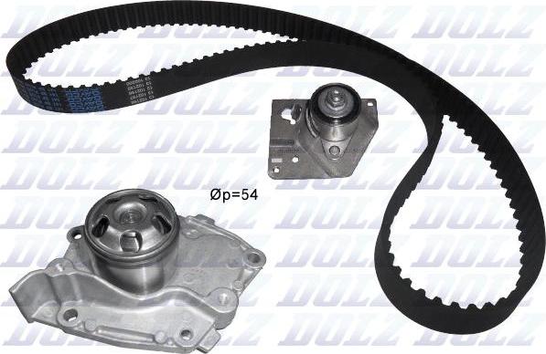 DOLZ KD027 - Water Pump & Timing Belt Set autospares.lv