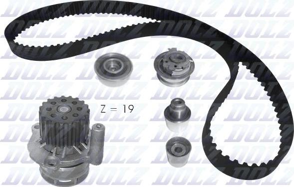 DOLZ KD156 - Water Pump & Timing Belt Set autospares.lv