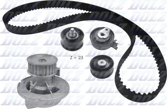 DOLZ KD157 - Water Pump & Timing Belt Set autospares.lv