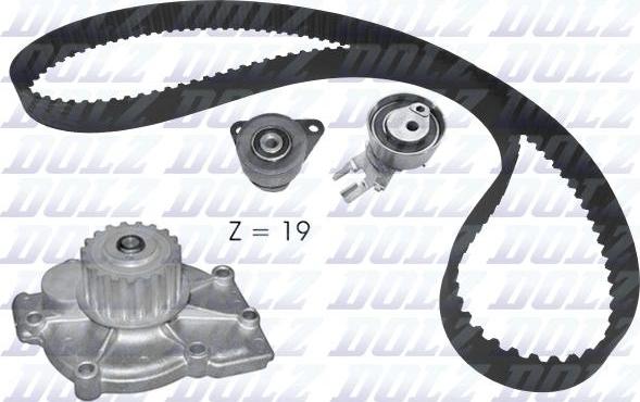 DOLZ KD164 - Water Pump & Timing Belt Set autospares.lv