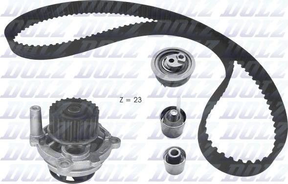 DOLZ KD166 - Water Pump & Timing Belt Set autospares.lv