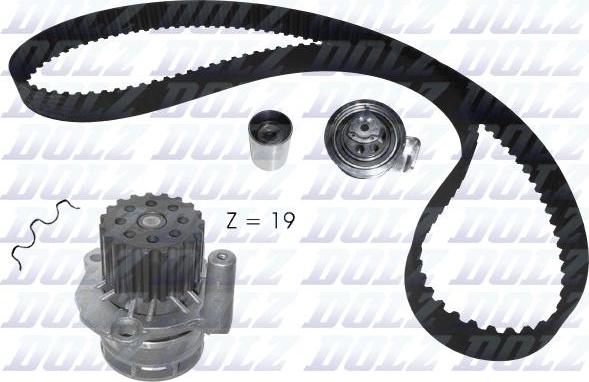 DOLZ KD105 - Water Pump & Timing Belt Set autospares.lv