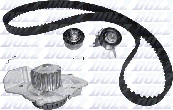 DOLZ KD106 - Water Pump & Timing Belt Set autospares.lv