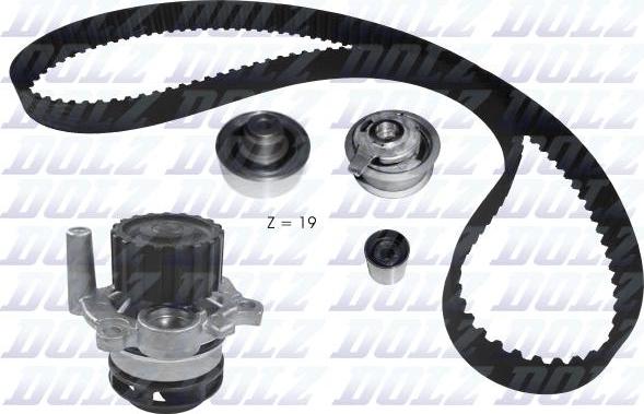 DOLZ KD108 - Water Pump & Timing Belt Set autospares.lv