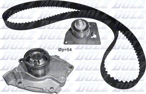 DOLZ KD128 - Water Pump & Timing Belt Set autospares.lv