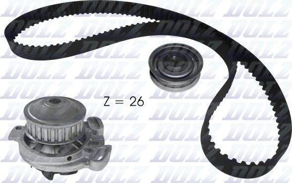 DOLZ KD122 - Water Pump & Timing Belt Set autospares.lv