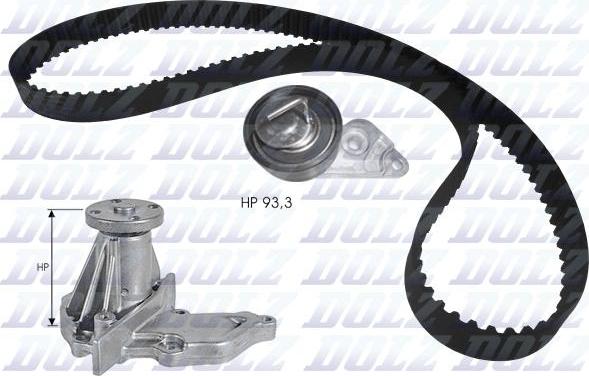 DOLZ KD127 - Water Pump & Timing Belt Set autospares.lv