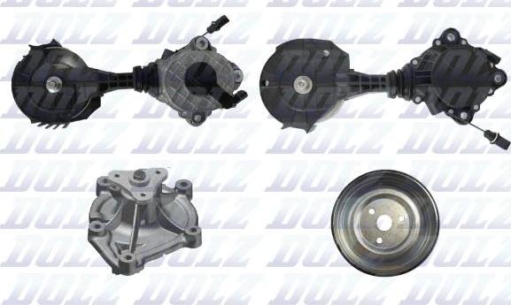 DOLZ KD174T - Water Pump + V-Ribbed Belt Set autospares.lv