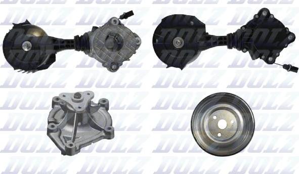 DOLZ KD173T - Water Pump + V-Ribbed Belt Set autospares.lv