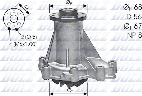 DOLZ M176 - Water Pump autospares.lv