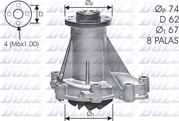 DOLZ M376 - Water Pump autospares.lv