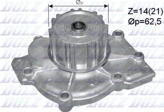 DOLZ R299 - Water Pump autospares.lv