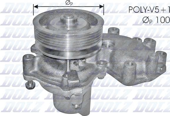 DOLZ S165 - Water Pump autospares.lv